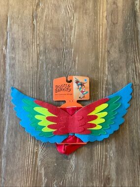 Boots & Barkley pet costume Rainbow Felt Parrot Wings - Blue, Red, Green, Yellow